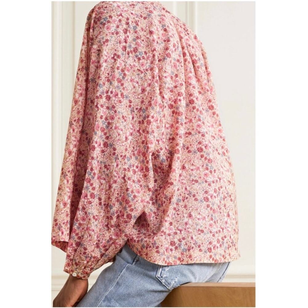 DOEN Jane Blouse in Pink Valley Floral Print XS - Picture 10 of 10